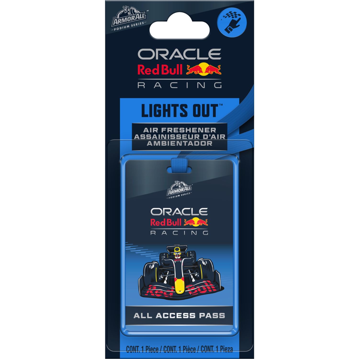 Armor All Podium Series Hanging Car Air Freshener, All Access Pass, Lights Out Scent (6 Pack), Racing-Inspired Auto Air Freshener With Long-Lasting Fragrance