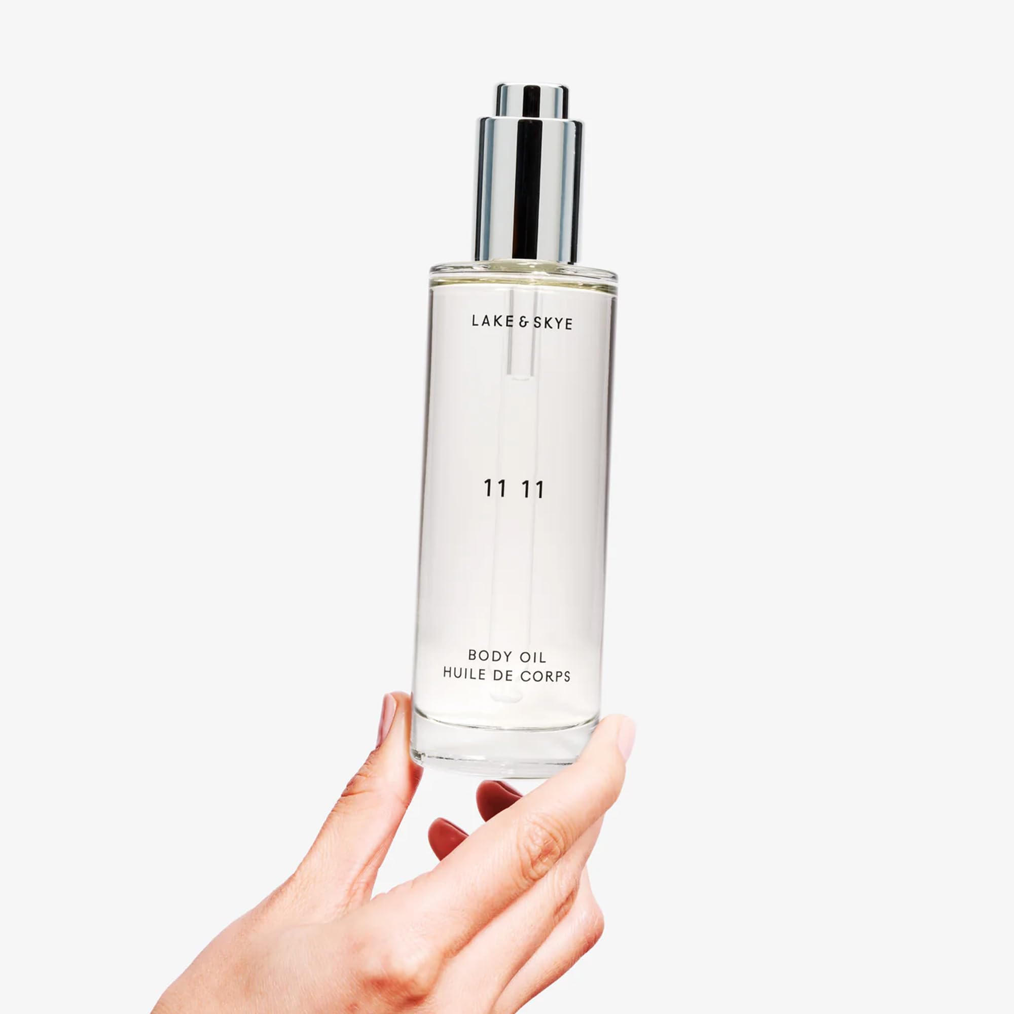 Lake & Skye 11 11 Body Oil - Hydrating Body Oil with Vitamin E & Almond Oil - Clean Skin Musk, Sheer & Uplifting Scent - 3.4 fl oz (100 ml)