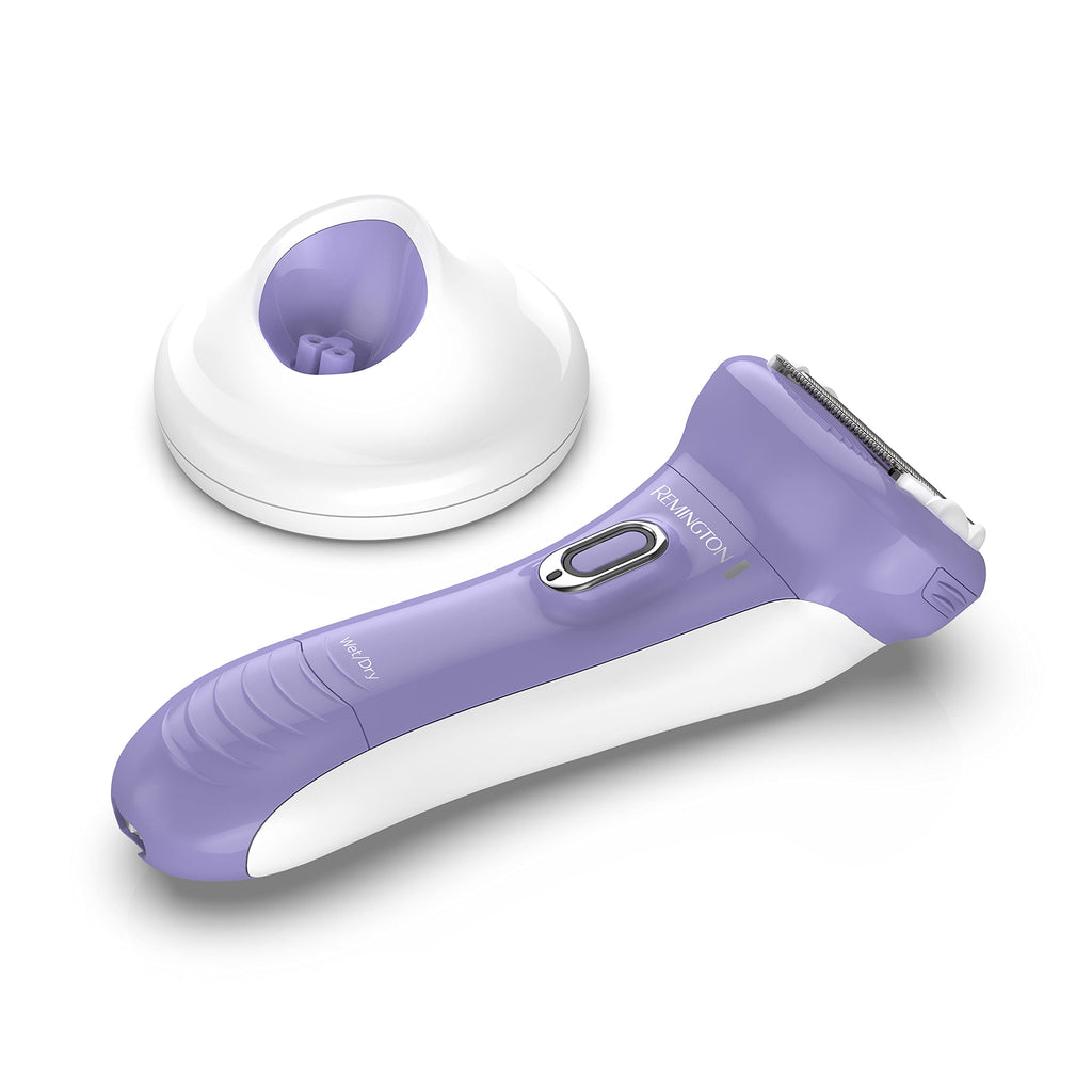 Remington Smooth & Silky Electric Shaver for Women, 4-Blade Smooth Glide Foil Shaver and Bikini Trimmer with Almond Oil Strip, Shave Wet or Dry