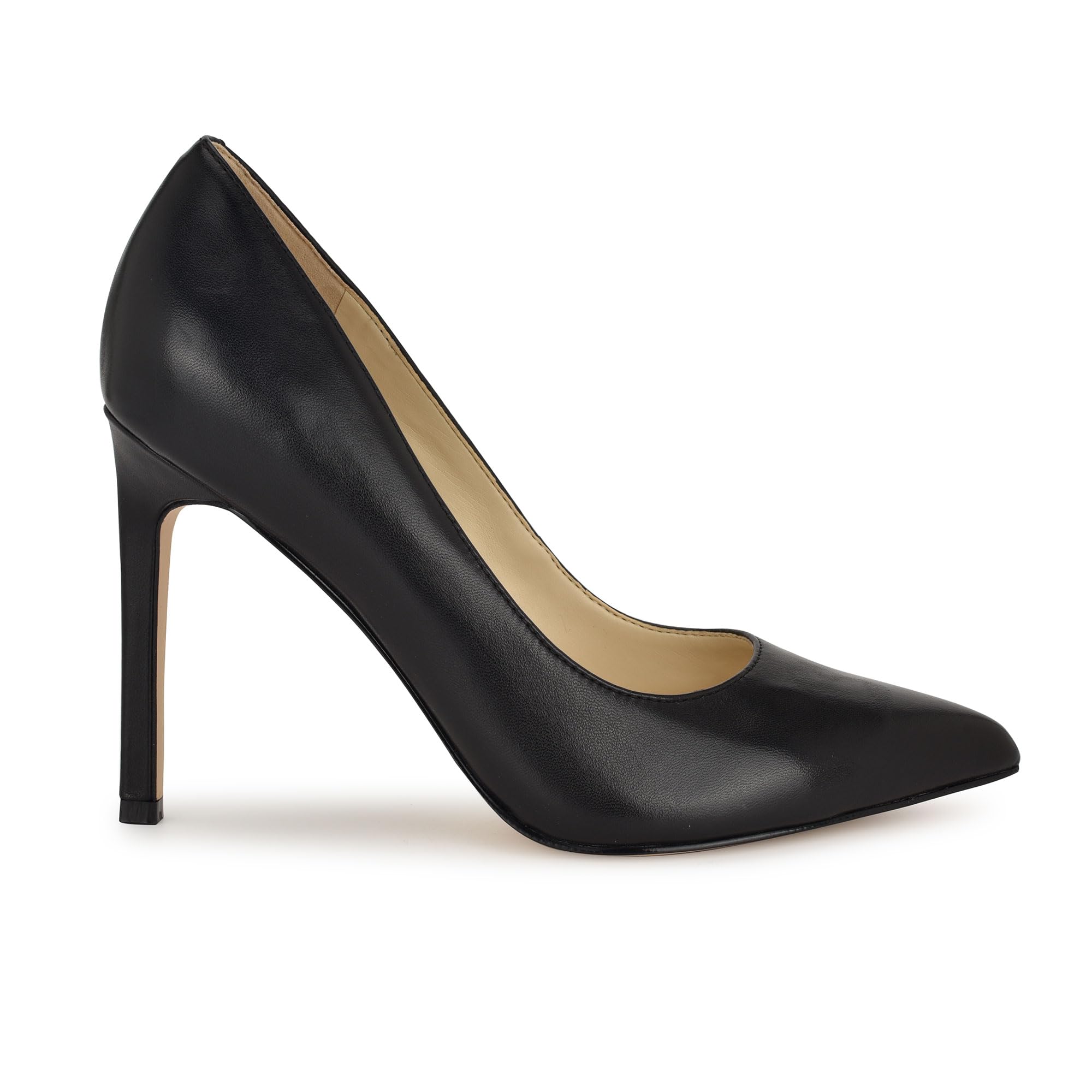 Nine West Women's Tatiana Pump, Black Leather, 8.5