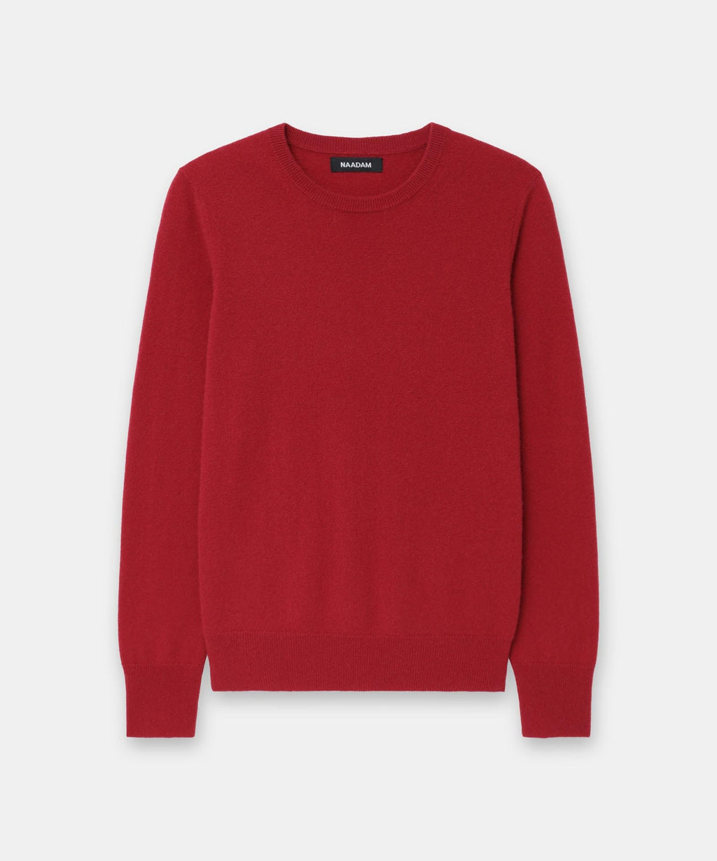 NAADAM The Original Cashmere Crewneck Sweater,Red,XL