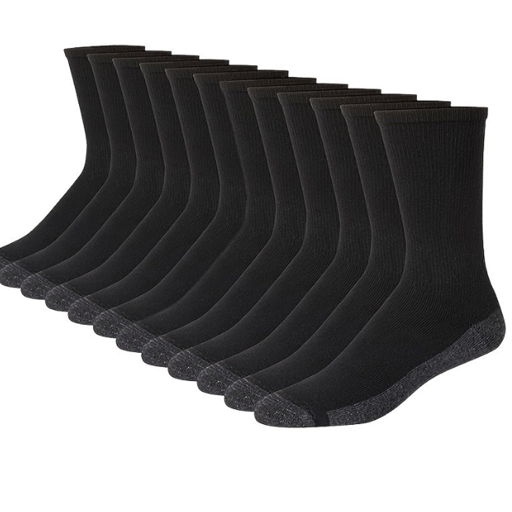 Looknniy 20 Pairs Crew Athletic Socks for Men Moisture Wicking Cushion Crew Socks for Sport Running Traveling (Mixed Colors)