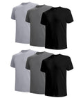 BAMBOO COOL Men's Undershirts Moisture Wicking Crewneck T Shirts, Breathable Stretch Soft Tees for Men, 6 Pack