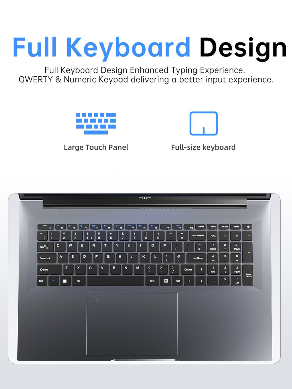 KAIGERR 18.5 inch Laptop, 2026 Laptop, 16GB RAM 512GB SATA SSD, Ιntel N150 Processor(Up to 3.6GHz), Laptop Computer, 1080 FHD Display for Business & Students, 8000Mah Battery, Wi-Fi