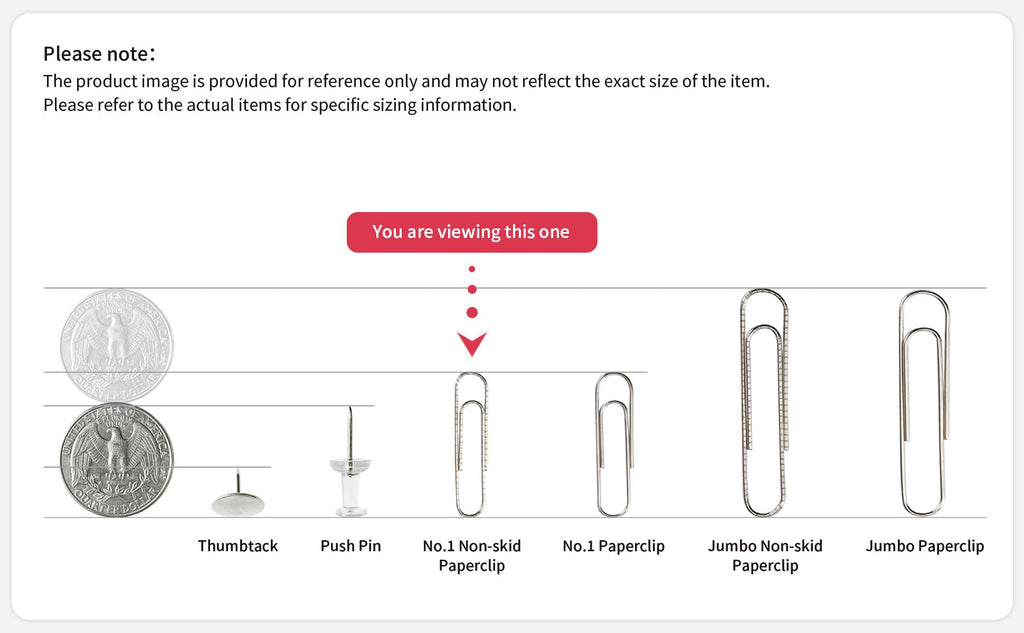 PAPERPAL Paperclips for Office School & Personal Use, #1 Nonskid Paper Clip (1-2/7"), 600 Medium Paper Clips (6 Boxes of 100 Each), Silver