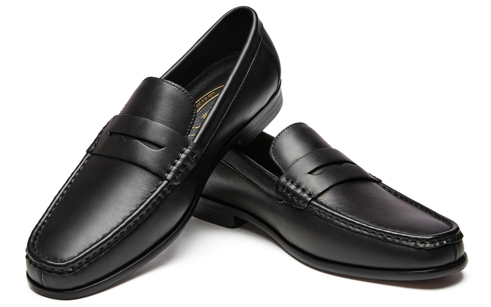 Journey West Mens Dress Shoes Slip on Penny Loafers for Men Black 8.5