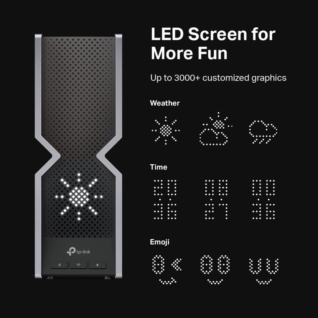 TP-Link Tri-Band BE19000 WiFi 7 Router (Archer BE800) | 12-Stream 19 Gbps | 2×10G + 4×2.5G Ports | LED Screen, 8 High-Performance Antennas | VPN, Easy Mesh, HomeShield, Private IoT, Free Expert Help