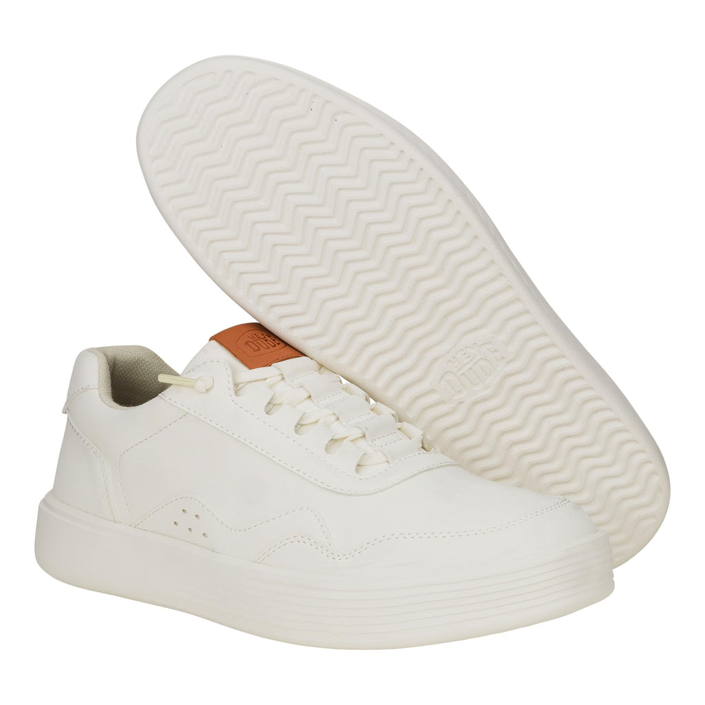 HEYDUDE Hudson Classic White Size 11, Men's Shoes, Men's Casual Sneakers, Comfortable & Light Weight