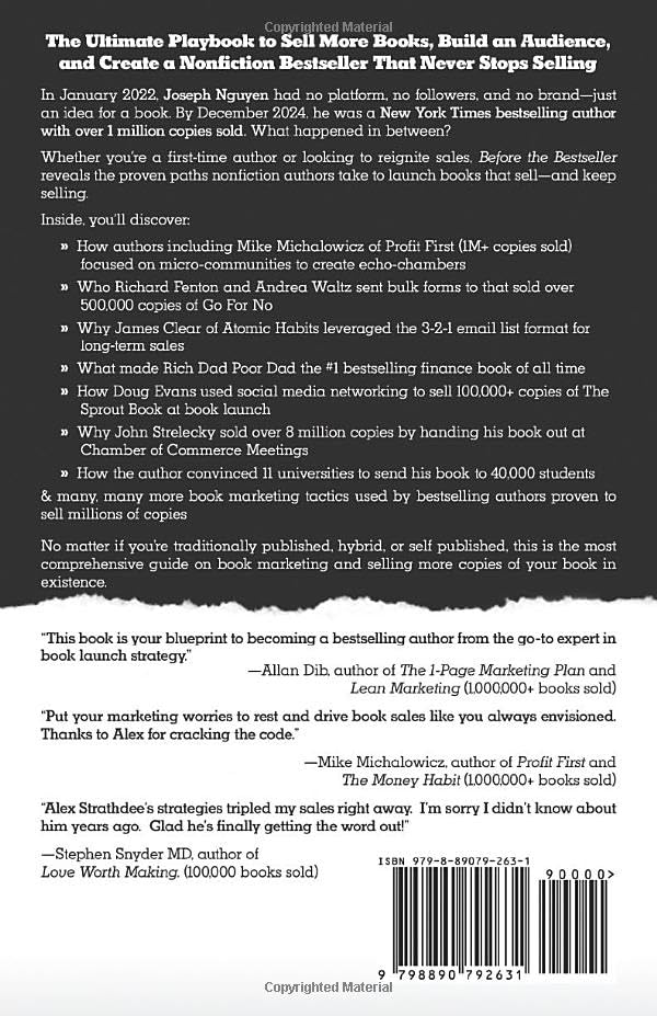 Before The Bestseller: Your Proven Path to Book Sales Without Wasting Time & Money