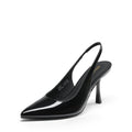 DREAM PAIRS Women's Heels Slingback Stiletto Pumps Shoes Pointed Closed Toe Kitten Heels Dress Bridal Elegant Wedding Sexy Party,Size 9,Black-Pat,DWUMPU2510