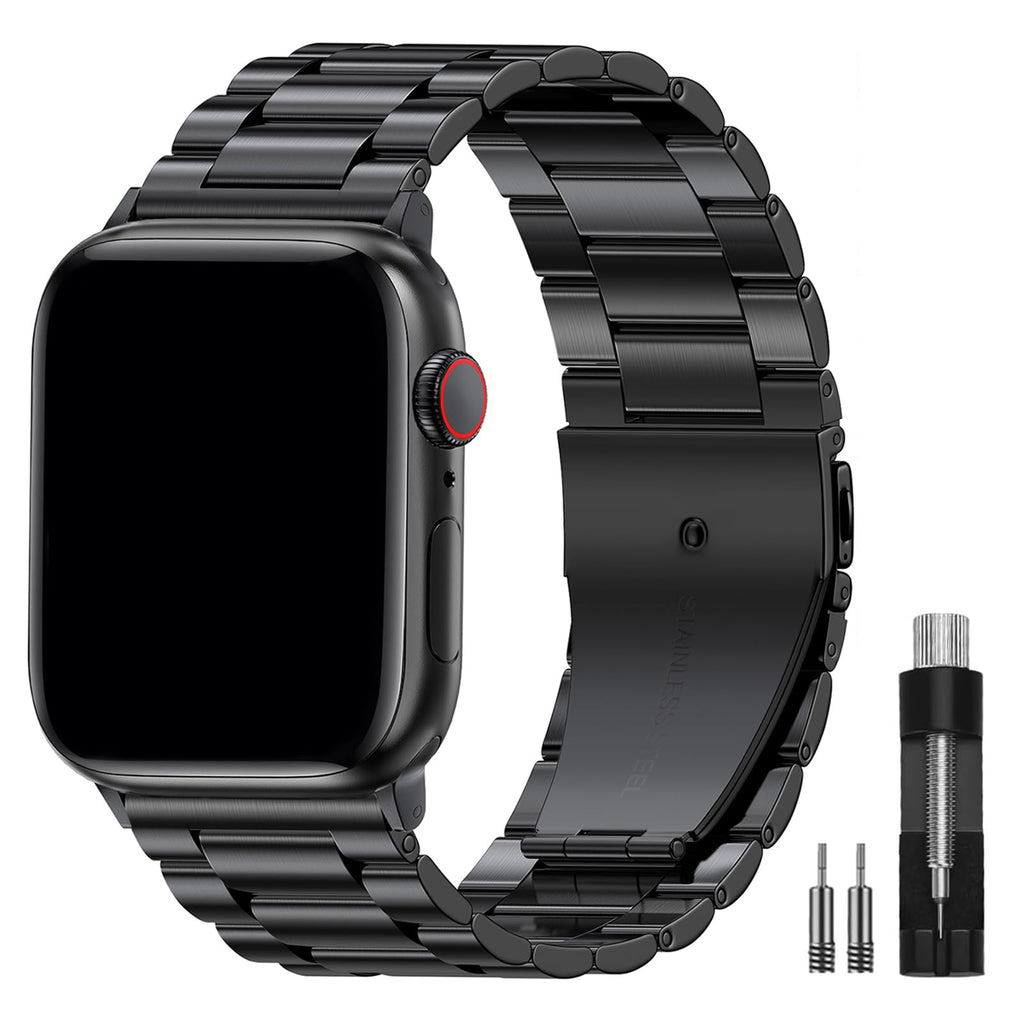 EPULY Metal Band Compatible with Apple Watch Bands for Men 49mm 46mm 45mm 44mm 42mm 41mm 40mm 38mm, Business Stainless Steel Strap for iWatch Bands Series 11 10 9 8 7 6 5 4 3 2 1, SE3 2 1, Ultra3 2 1