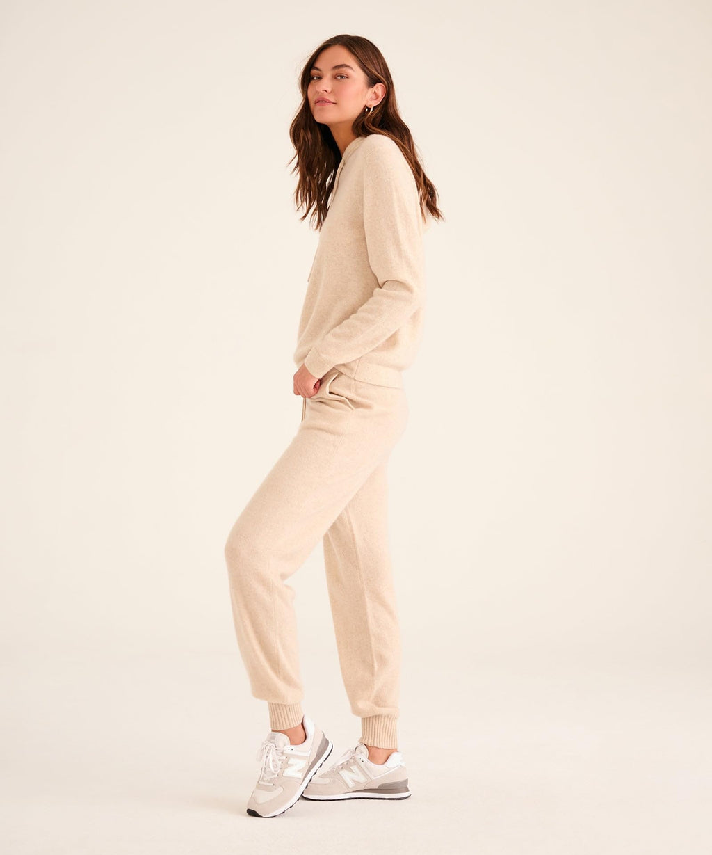 NAADAM Womens The Off-Duty 100% Cashmere Jogger Oatmeal