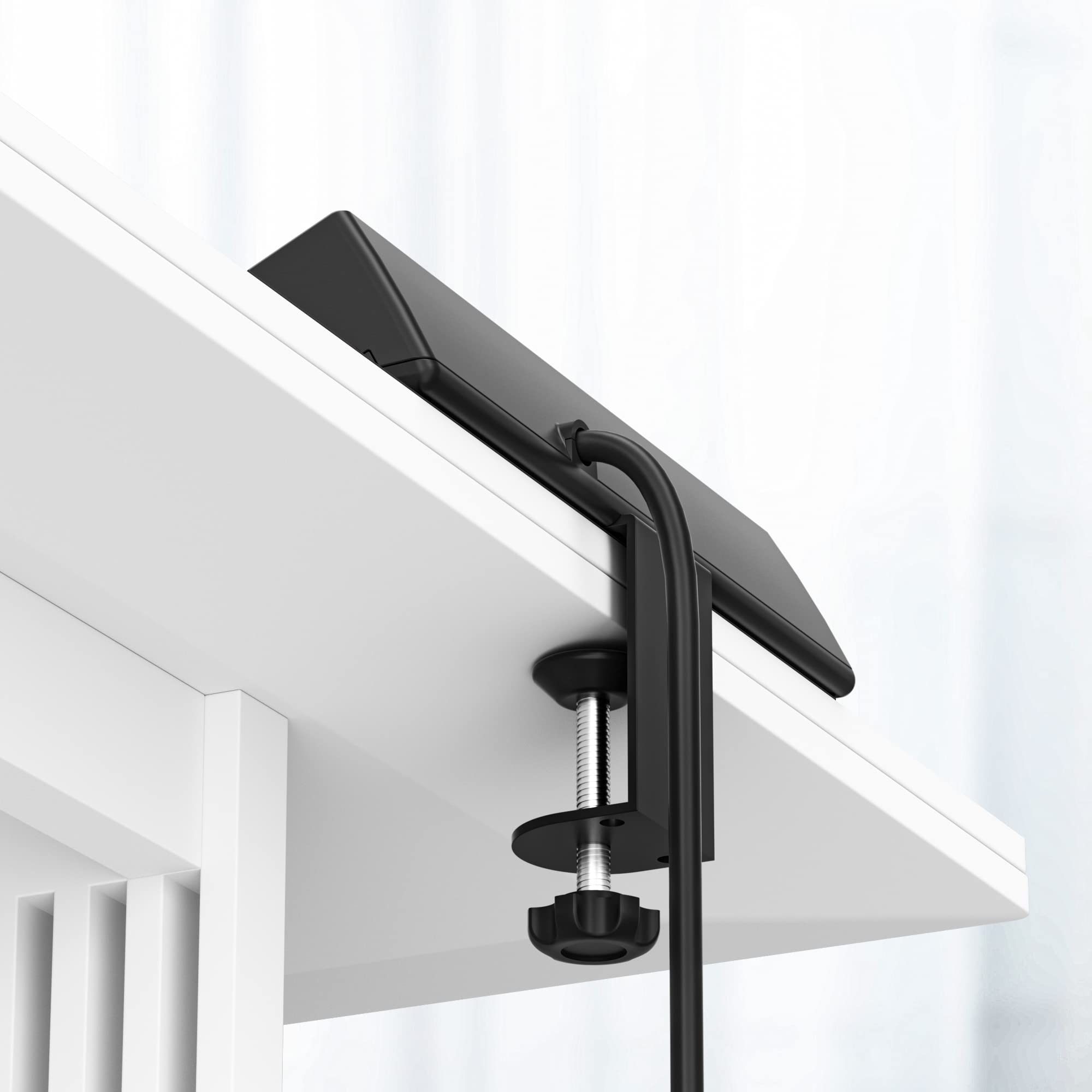 Desk Clamp Power Strip, Flat Plug Fast Charging Station, Desk Mount Surge Protector with PD 20W USB C Ports, Fit 1.7 inch Tabletop Edge Thick, Desktop Outlets for Home Office.