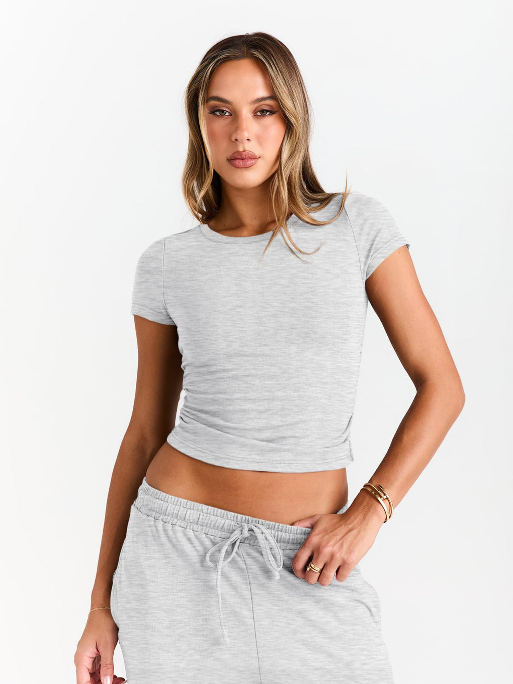 Trendy Queen Womens 2 Two Piece Set 2026 Summer Workout Beach Vacation Cruise Gym Clothes Spring Fashion Lounge Matching Sweatsuit Sweat Airport Travel Outfit Resort Wear Fitness Clothing