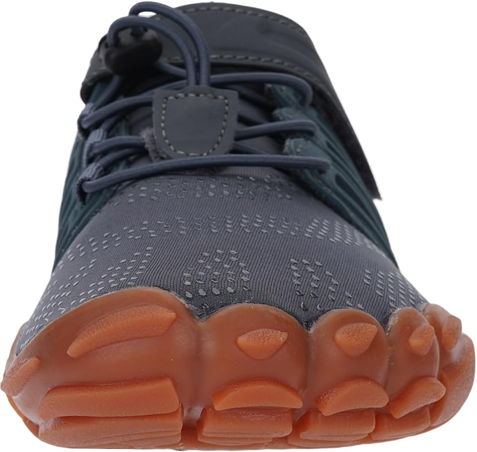 WHITIN Men's Minimalist Trail Running Shoes Barefoot Minimus Wide Toe Box Size 11 Gym Workout Fitness Zero Drop Cross Trainer Grey Gum 44