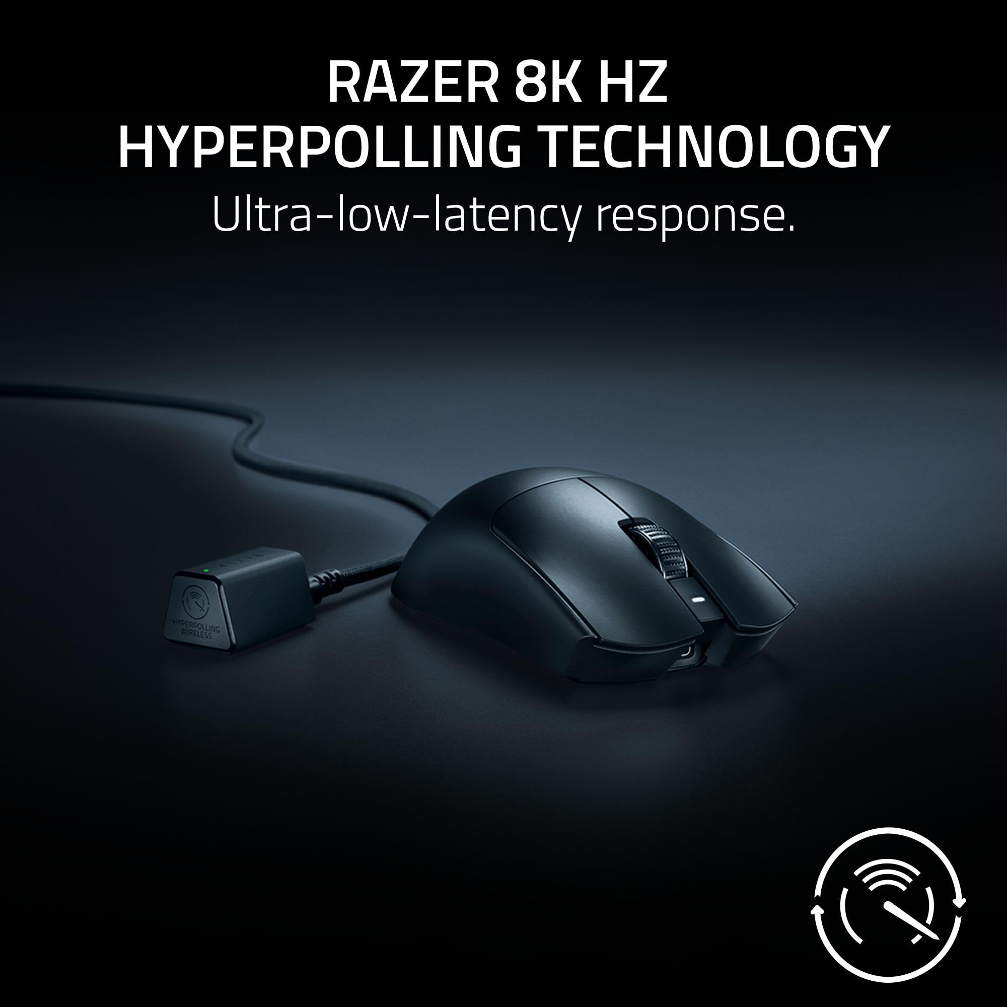Razer Viper V3 Pro Wireless Esports Gaming Mouse: Symmetrical - 54g Lightweight - 8K Polling - 35K DPI Optical Sensor - Gen3 Optical Switches - 8 Programmable Buttons - 95 Hr Battery - Black