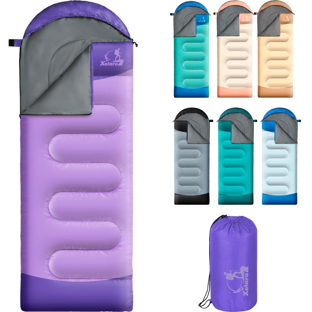 Xelaro Sleeping Bags for Adults Kids - 3 Season Cold&Warm Weather Waterproof Camping Sleeping Bags - Lightweight Sleeping Bags for Camping Hiking Outdoor Travel