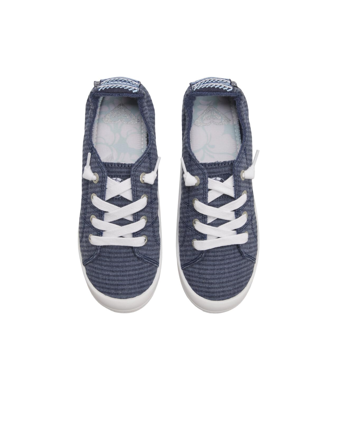 Roxy Women's Bayshore Canvas Slip-on Sneaker, Light/Pastel Blue, 8.5