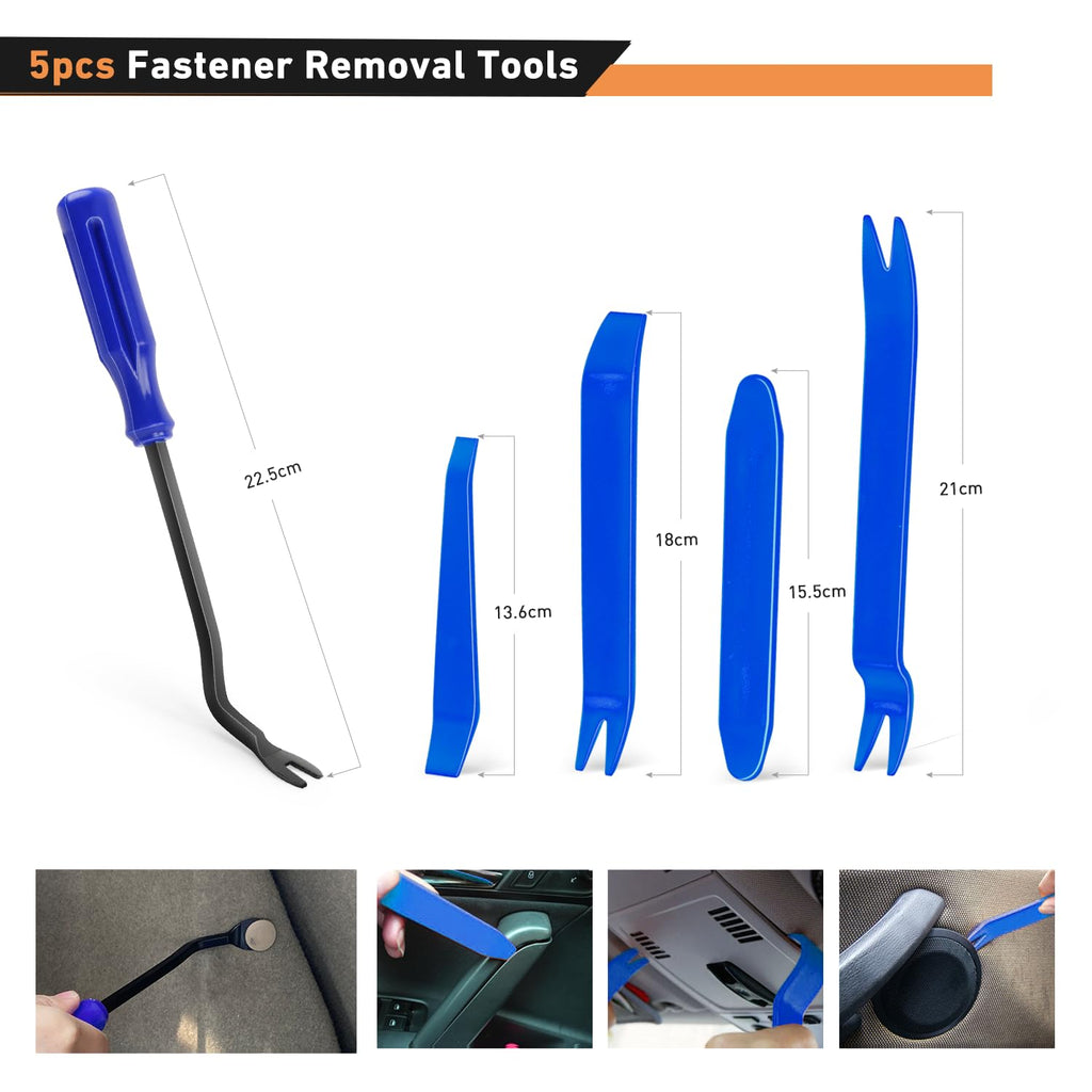 GOOACC 1045Pcs Car Push Retainer Clips & Auto Fasteners Assortment -30 Most Popular Sizes Nylon Bumper Fender Rivets with Fasteners Remover an 10 Cable Ties for Toyota GM Ford Honda Chevy
