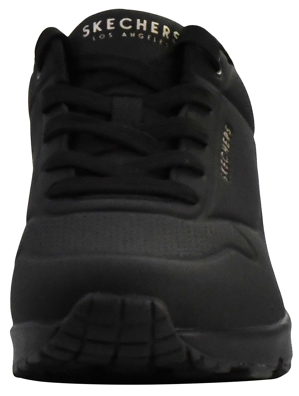 Skechers Women's Uno - Stand On Air Sneaker, Black/Black, 10 Wide