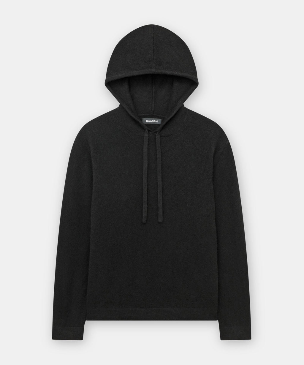 NAADAM Womens The Off-Duty 100% Cashmere Hoodie Black
