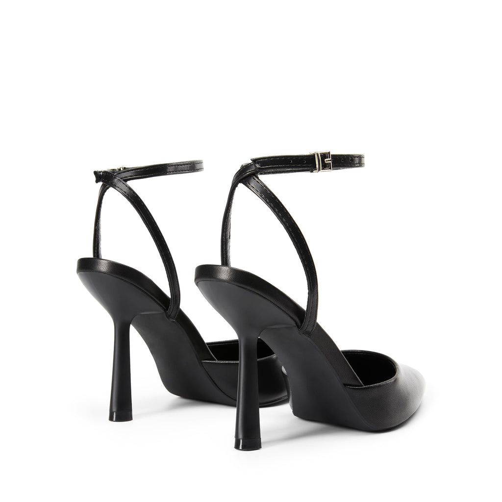 DREAM PAIRS High Heels for Women Closed Pointed Toe Dress Shoes for Women Ankle Strap Stiletto Heel Party Wedding Sexy Pump Shoes,Size 6,Black-Pu,SDPU2496W