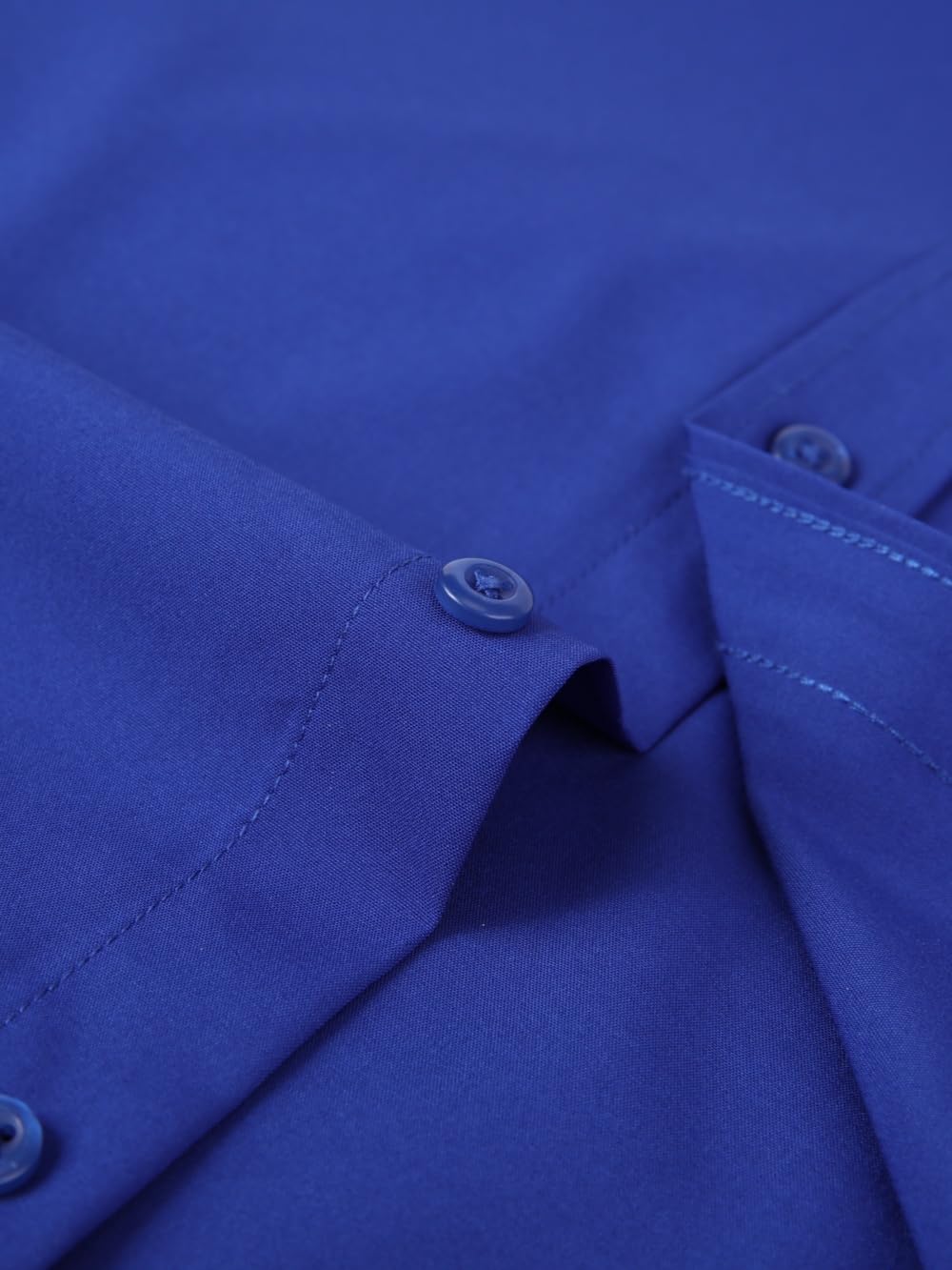 Lumilk Men's Dress Shirts Long Sleeve Button Down Shirt Business Formal Stretch Shirt Regular Fit with Pockets Royal Blue XX-Large