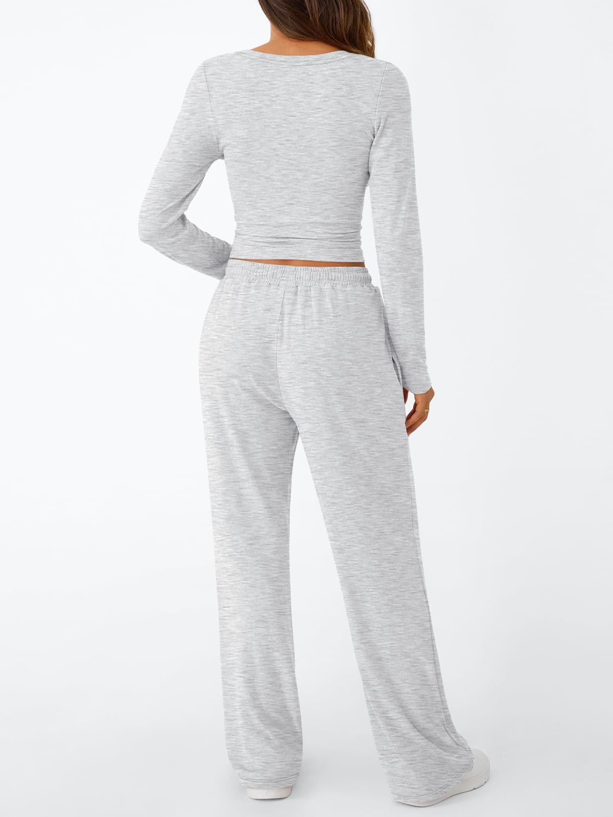 Trendy Queen Womens Two 2 Piece Matching Lounge Sets 2025 Early Fall Fashion Must Haves Y2K Workout Gym Clothes Comfy Airport Travel Vacation Luxury Outfits Sweatsuit Winter Clothing