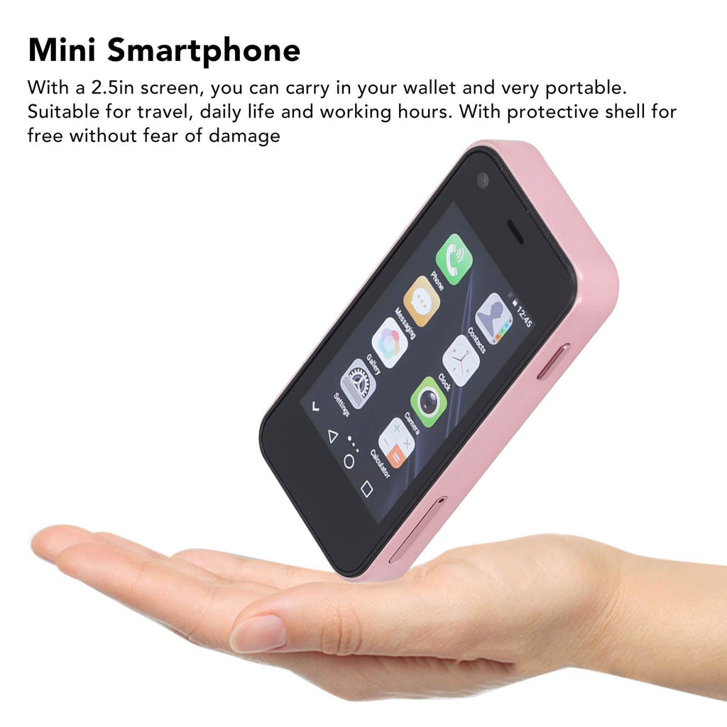 Sudroid Mini Smartphone, World's Smallest Cell Phone, 2.5 Inch, Quad Core, 1GB 8GB, 5MP Dual SIM, HD Unlocked 3G Mobile Phone with Protective Shell ()
