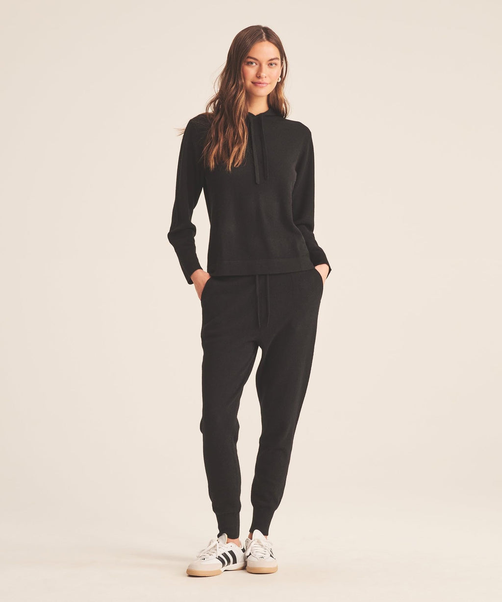 NAADAM Womens The Off-Duty 100% Cashmere Hoodie Black