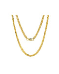 JEWELHEART 10K Gold Square Wheat Chain Necklace - 2.6mm Braided Yellow Gold Necklace For Men Foxtail Gold Chain Diamond Cut Real Gold Necklaces For Women with Lobster Clasp 24"
