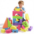 Bingyouth Large Building Foam Blocks for Toddlers, EVA Stacking Foam Building Blocks Toy Set, Non-Toxic, Washable, Early Learning Construction Toys & Gifts for Kids Boys & Girls (Blue, Pieces, 30)