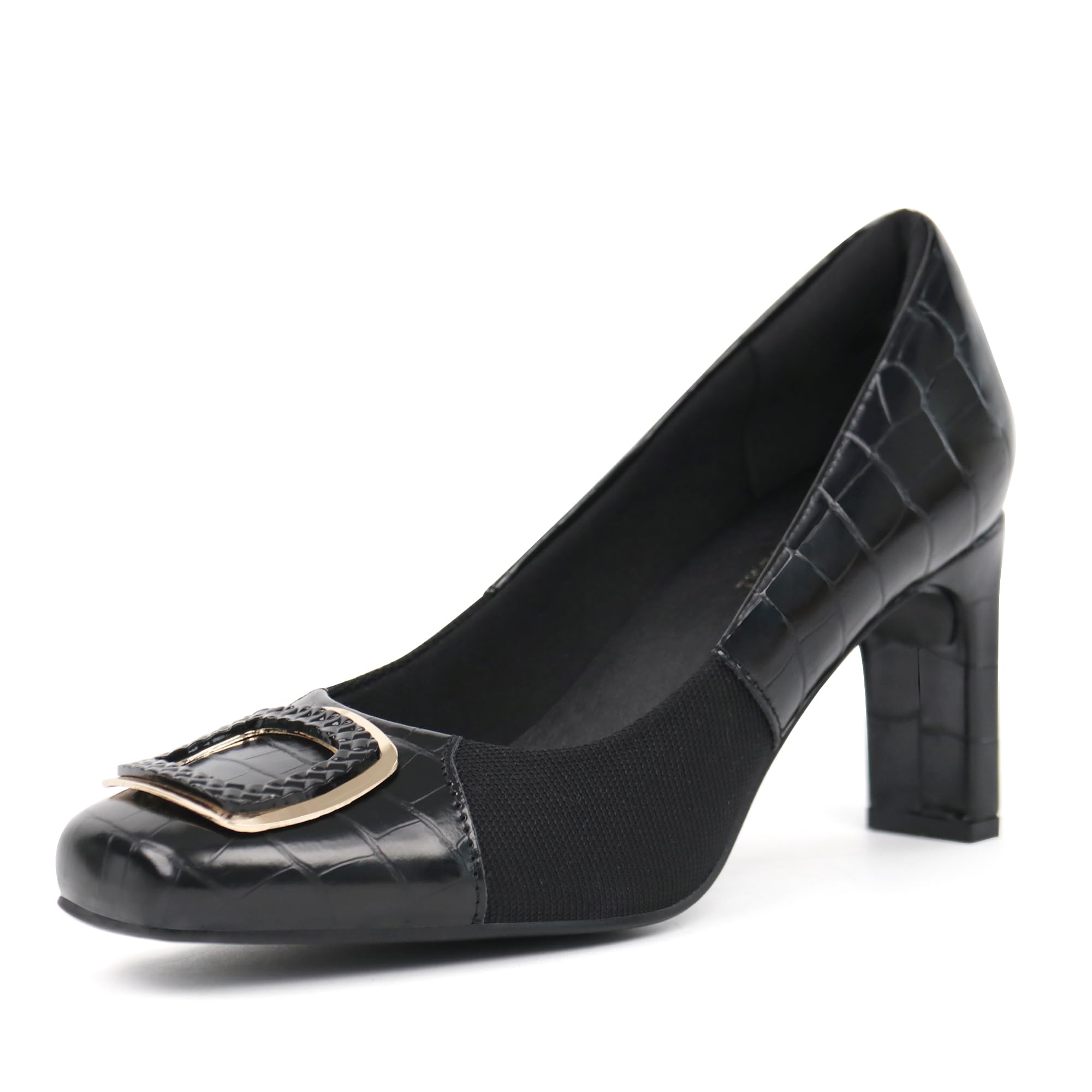 benassal Women Dress Pumps Orthotic Heels Orthopedic Bunion Shoes (8,Black)