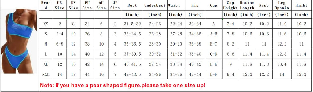 YIMISAN Womens Bikini Sets One Shoulder Top with Low Waisted Tankini Two Piece Bathing Suit Coffee