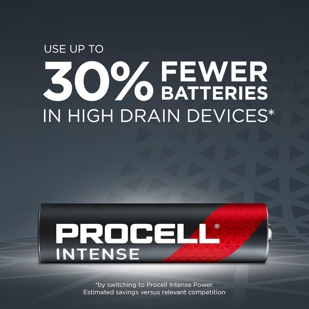 PROCELL Intense AA High-Performance Alkaline Batteries (144 Pack), 10-Year Shelf Life, Bulk Value Pack for High Power Professional Devices
