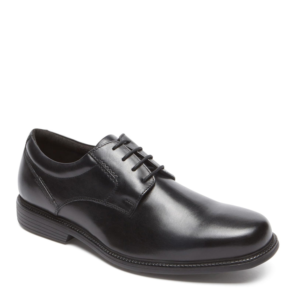 Rockport Mens Charles Road Plain Toe Oxford Black Leather 11.5 W (EE)-11.5 W