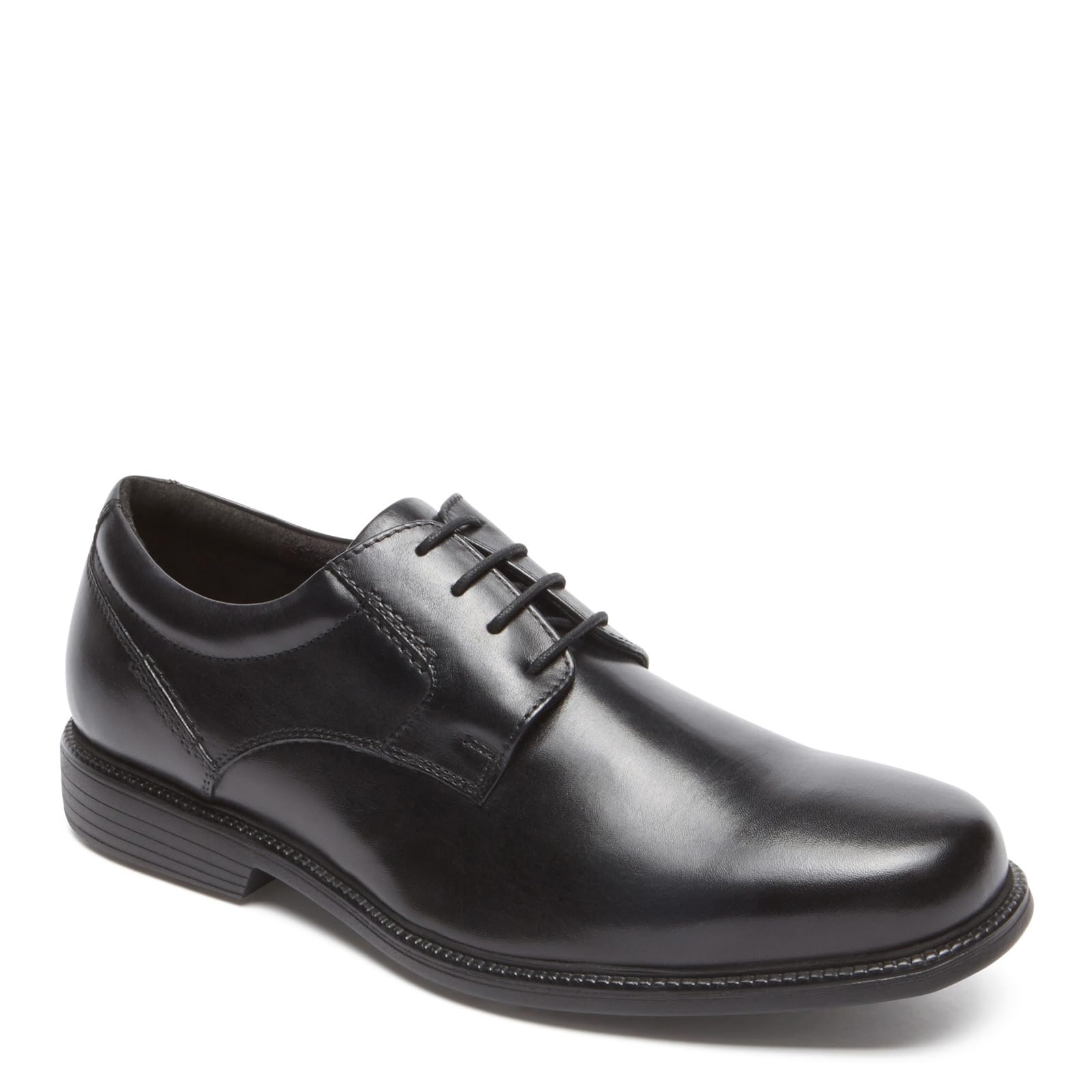 Rockport Mens Charles Road Plain Toe Oxford Black Leather 11.5 W (EE)-11.5 W