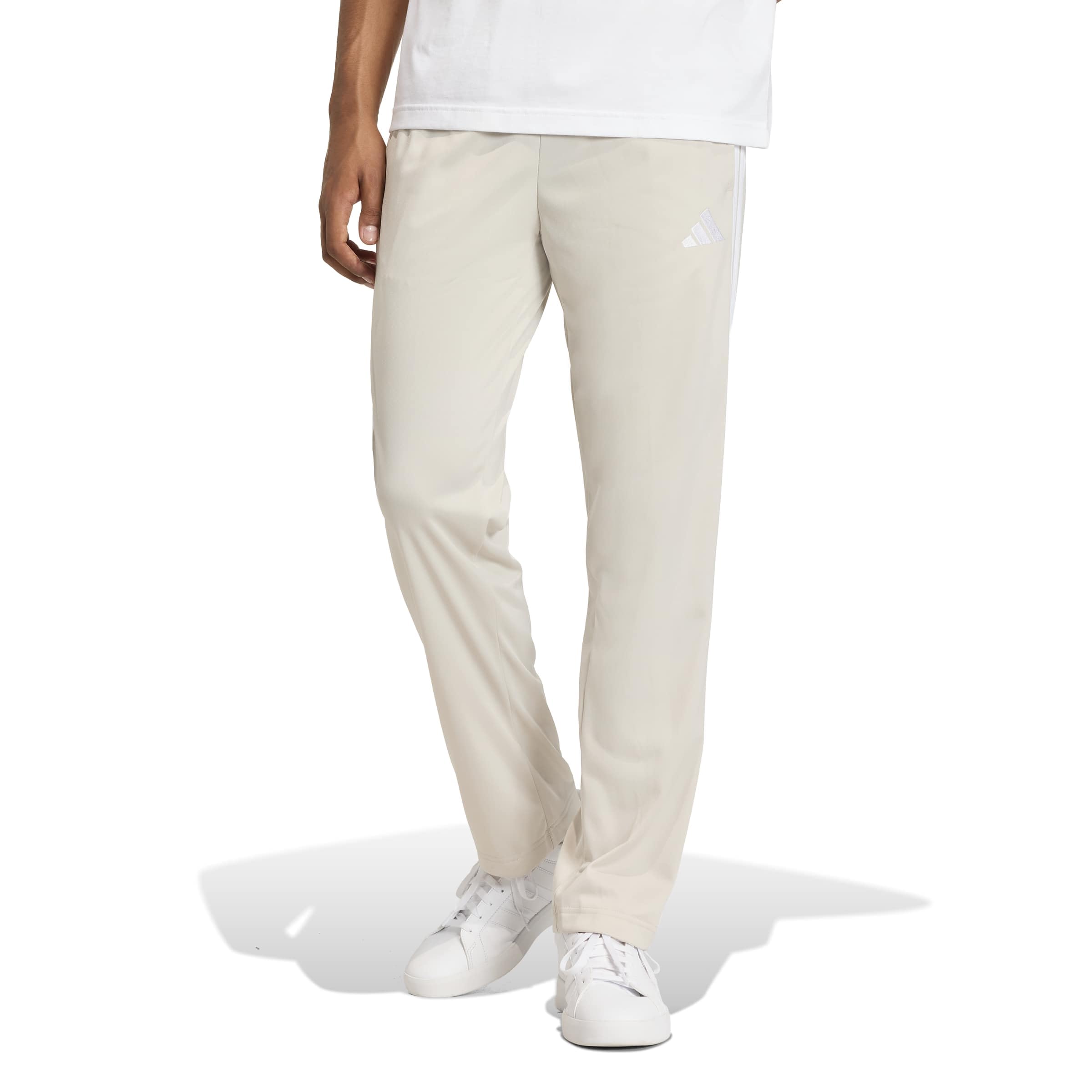 Adidas Men's 3-Stripes Tricot Opem Hem Track Pants, Wonder Alumina, Large