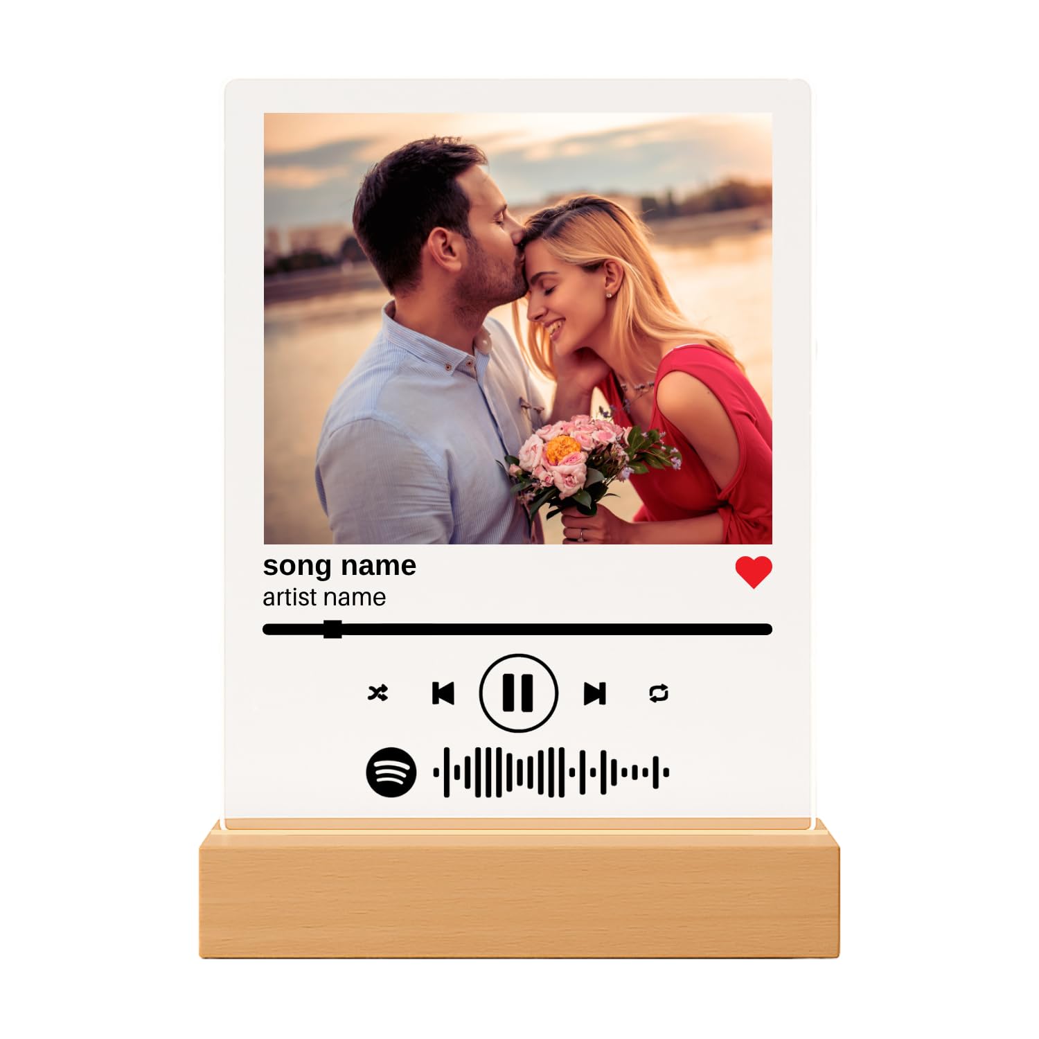 SAME DAY SHIP Custom Song Plaque Personalized Music Plaque Photo Gift Personalized Couples Romantic Gift Valentines Day