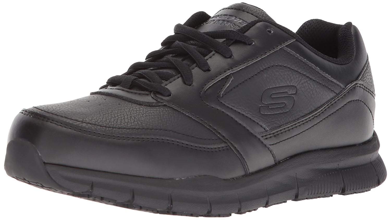 Skechers womens Nampa-wyola Food Service Shoe, Black Polyurethane, 11 Wide US