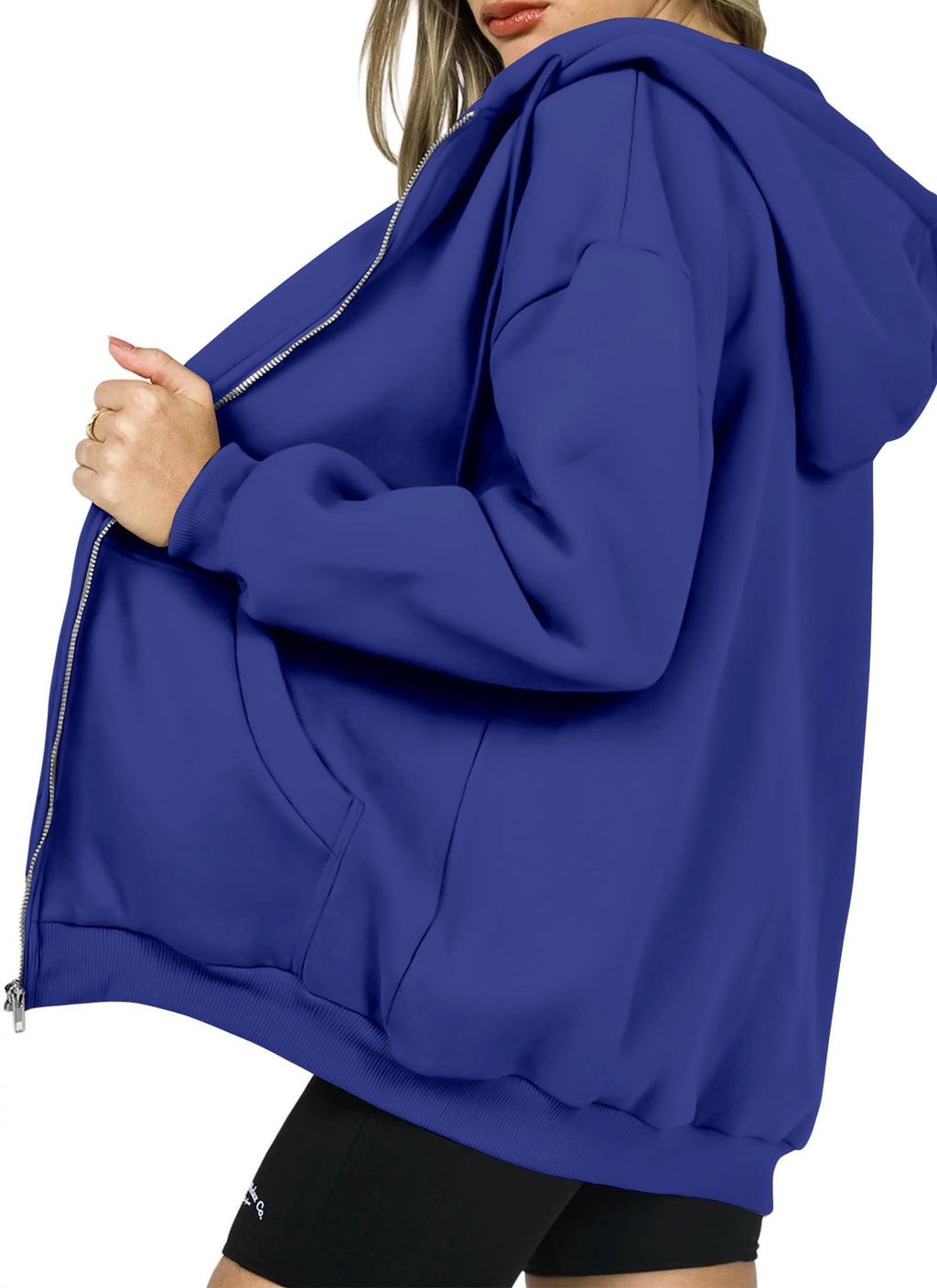 PRETTYGARDEN Women's 2026 Spring Zip Up Y2K Hoodies Casual Long Sleeve Sweatshirts Fall Winter Track Jackets with Pockets (Royal Blue,X-Large)