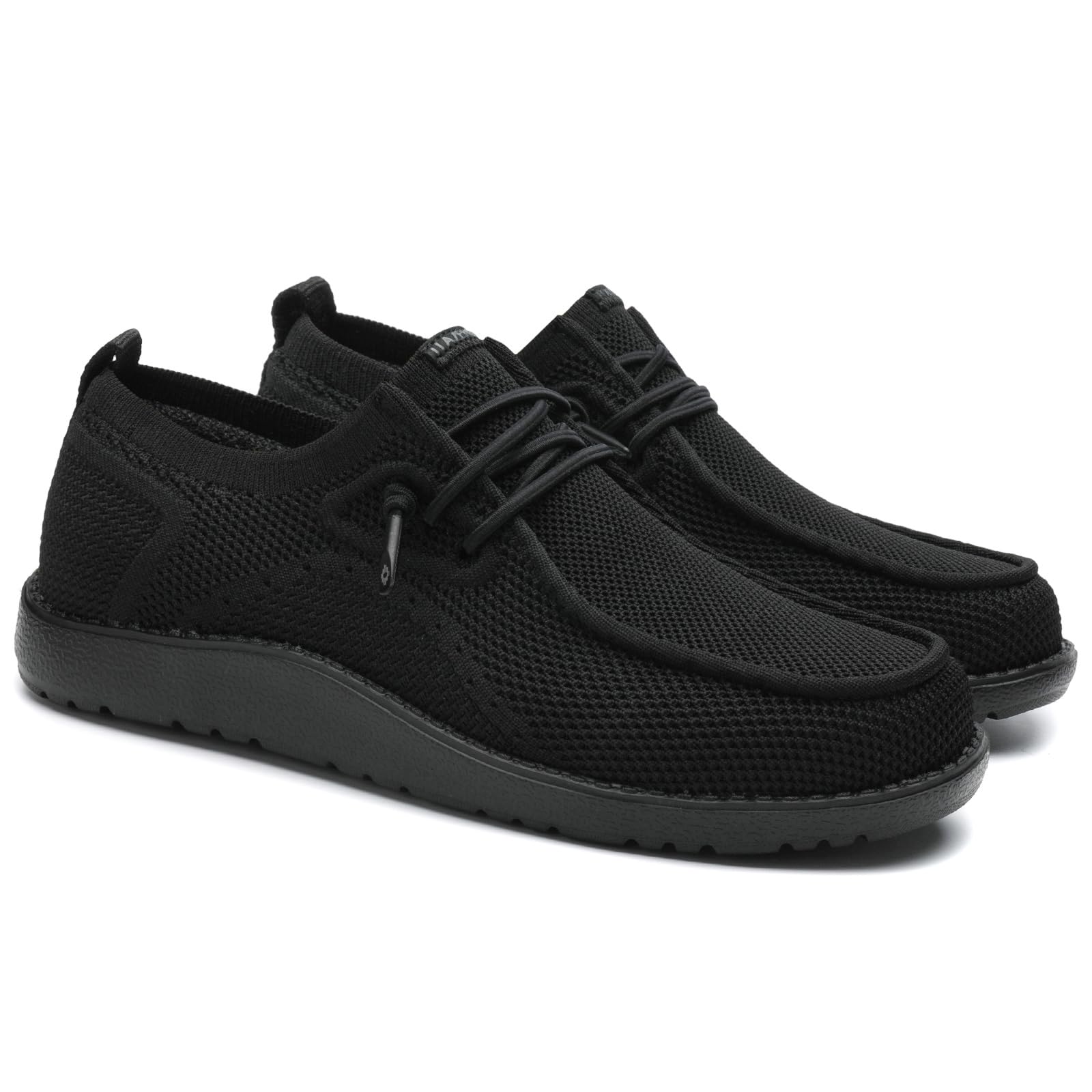 1TAZERO Wide Shoes Slip in Men Orthopedic Shoes Walking Loafers with Arch Support for Wide Fit (Black 12)