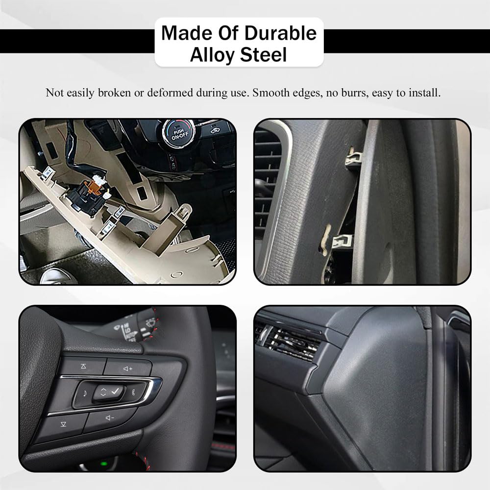 Tecledsn 100Pcs 10 Sizes Auto Car U-Clip Metal Trim Panel Spring Clip Trim Moulding Clip Kit 4A0-867-276A Replacement for Most Cars