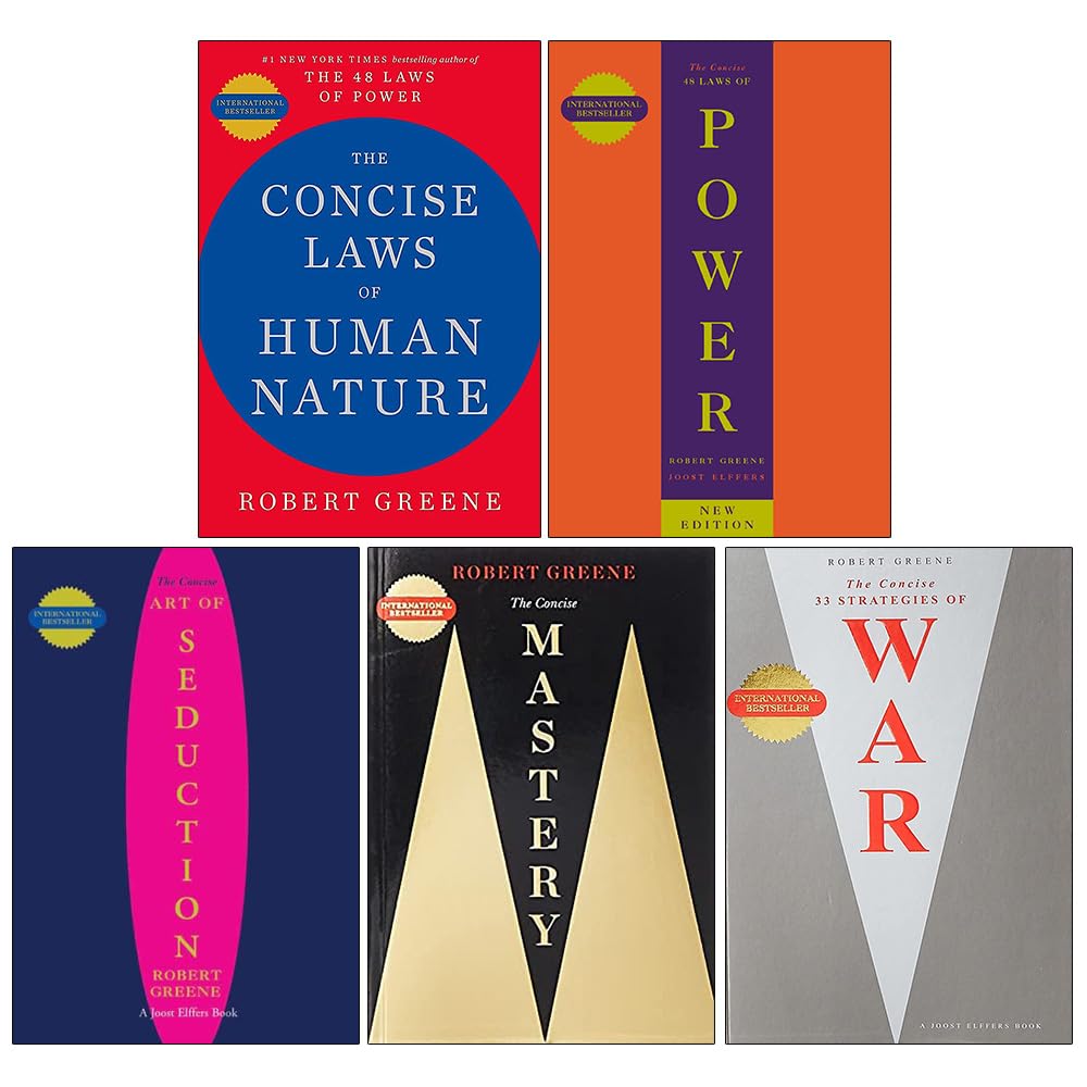 The Modern Machiavellian Series 5 Books Collection Set By Robert Greene(The Concise Laws of Human Nature, 48 Laws Of Power, Art of Seduction, The Concise Mastery & 33 Strategies of War)