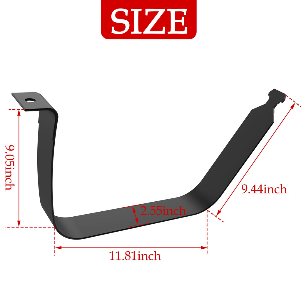 Mejiao 2PC Fuel Tank Straps Black Gas Tank Straps Gas Tank Strap Be Applicable Cadillac / Chevrolet / GMC Models