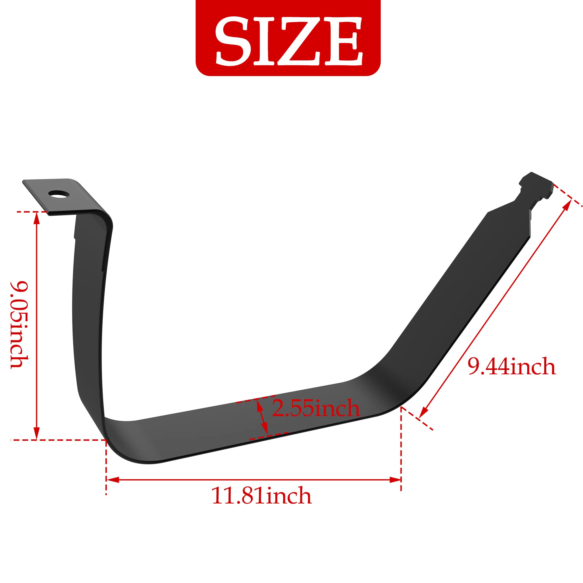 Mejiao 2PC Fuel Tank Straps Black Gas Tank Straps Gas Tank Strap Be Applicable Cadillac / Chevrolet / GMC Models