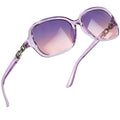 SIPHEW Women's Polarized Sunglasses - Wrap Around Stylish Square Oversized Frame w UV Protection Sun Glasses for Women