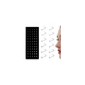 THUNARAZ 60-120pcs Stainless Steel Nose Studs Rings Piercing Pin Body Jewelry 20G-22G 1.5mm 2mm 2.5mm (H:60Pcs White CZ(1.5mm,2mm,2.5mm) 20G L Shaped)