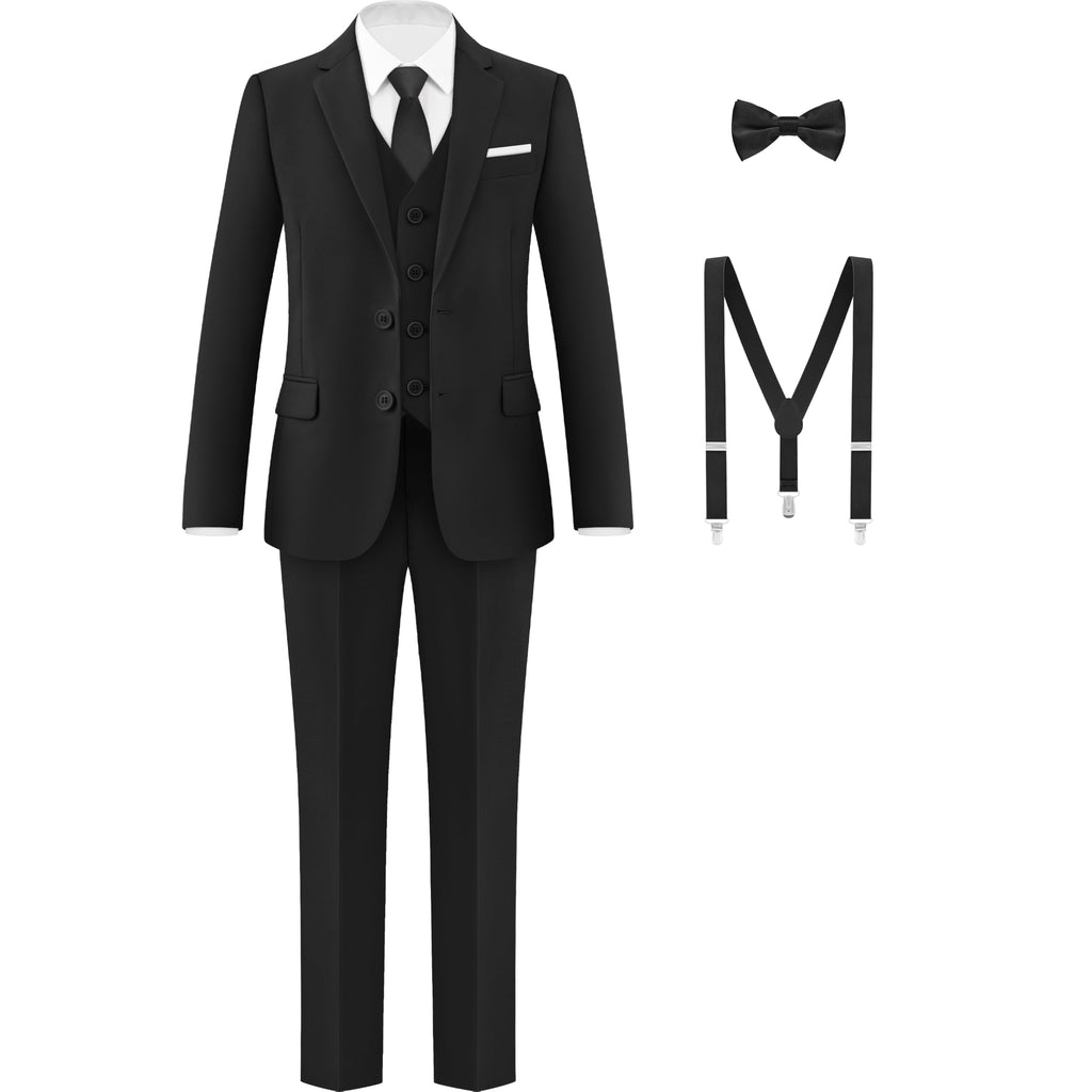 AmazingSea Boys Suit Black Slim Fit Formal Boys Suits Set Kids Suit Toddlers Youth Teen Boys Tuxedos Suit Size 8