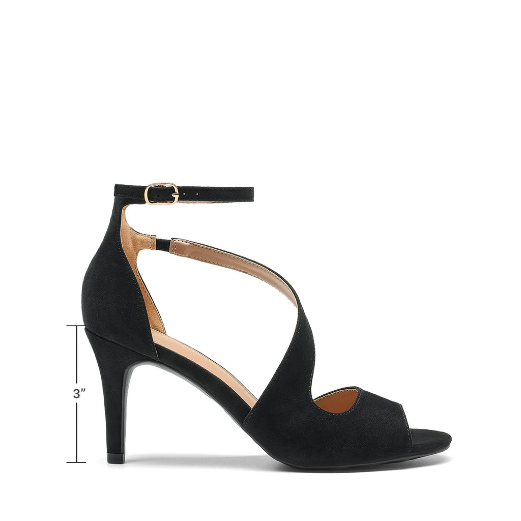 DREAM PAIRS Women's NILE Fashion Stilettos Open Toe Pump Heel Sandals,Size 10,Black,NILE